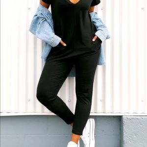 Smash + Tess Sunday Romper in Midnight Black